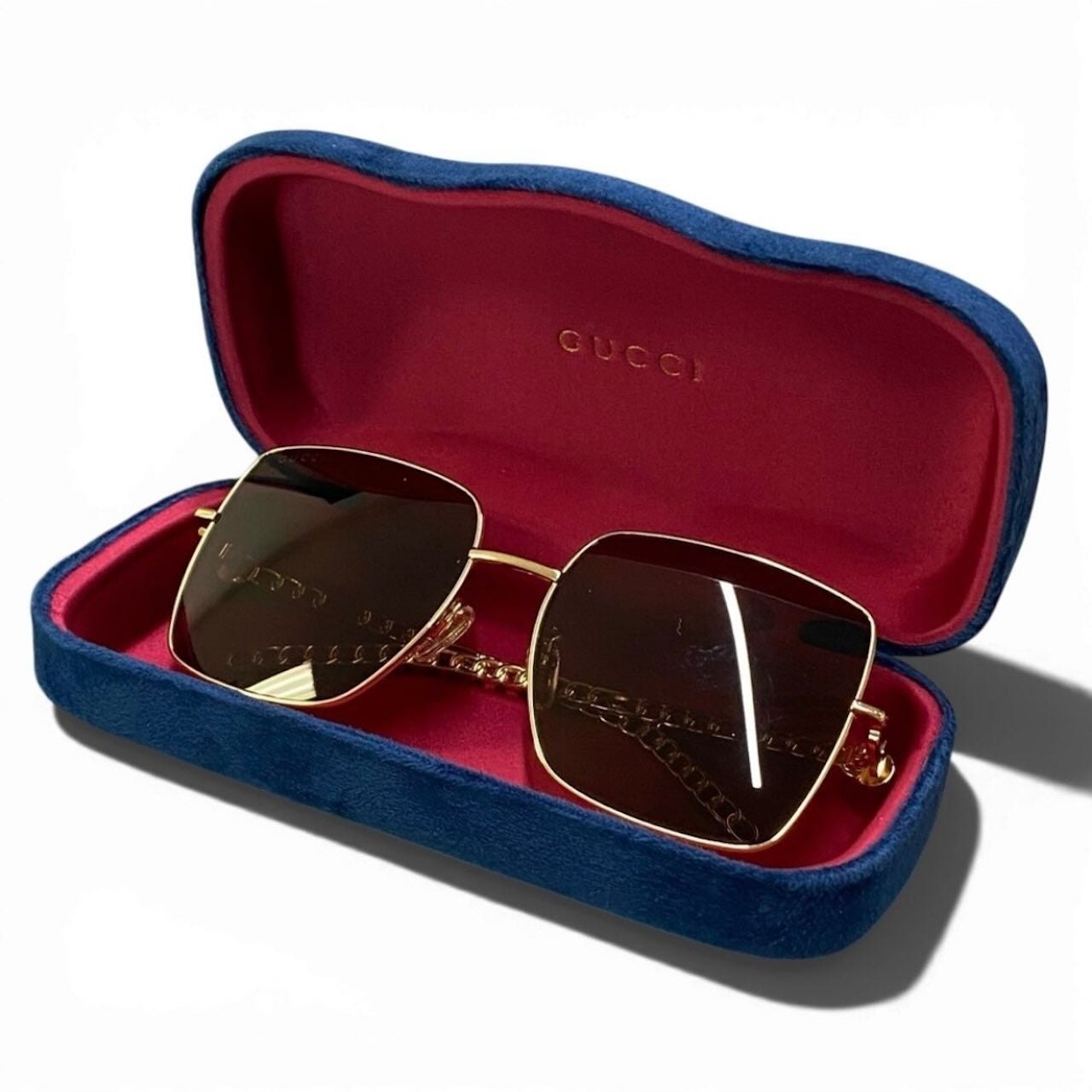 GUCCI グッチ ゴールド メタル サングラス スクエア レディース ABP