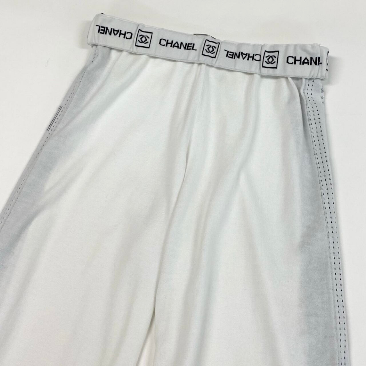 CHANEL シャネル ホワイト コットン P30103K0036 ワイドニットパンツ レディース B