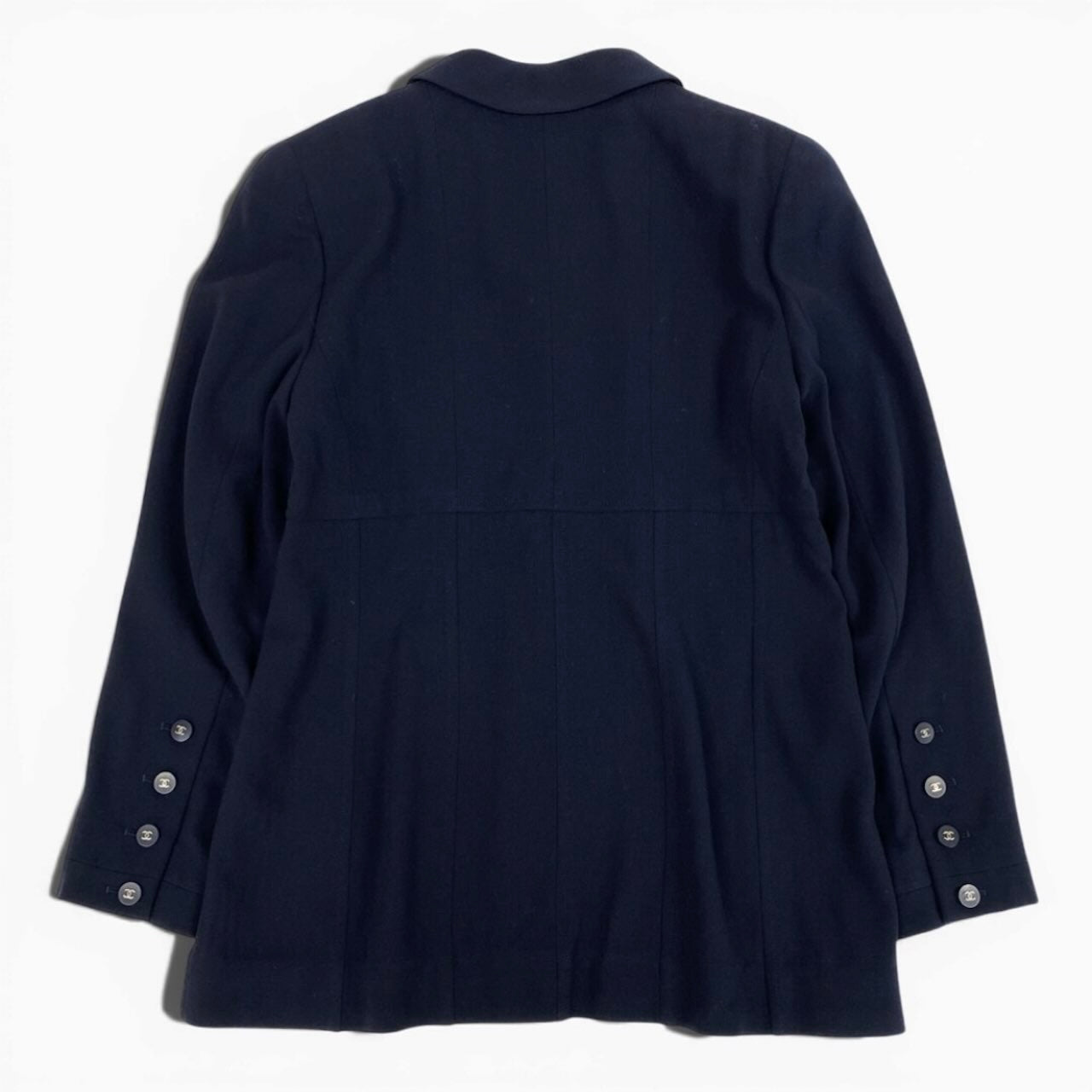 CHANEL シャネル CHANEL BOUTIQUE 1996 ネイビー ウール P06370 テーラードジャケット レディース AB