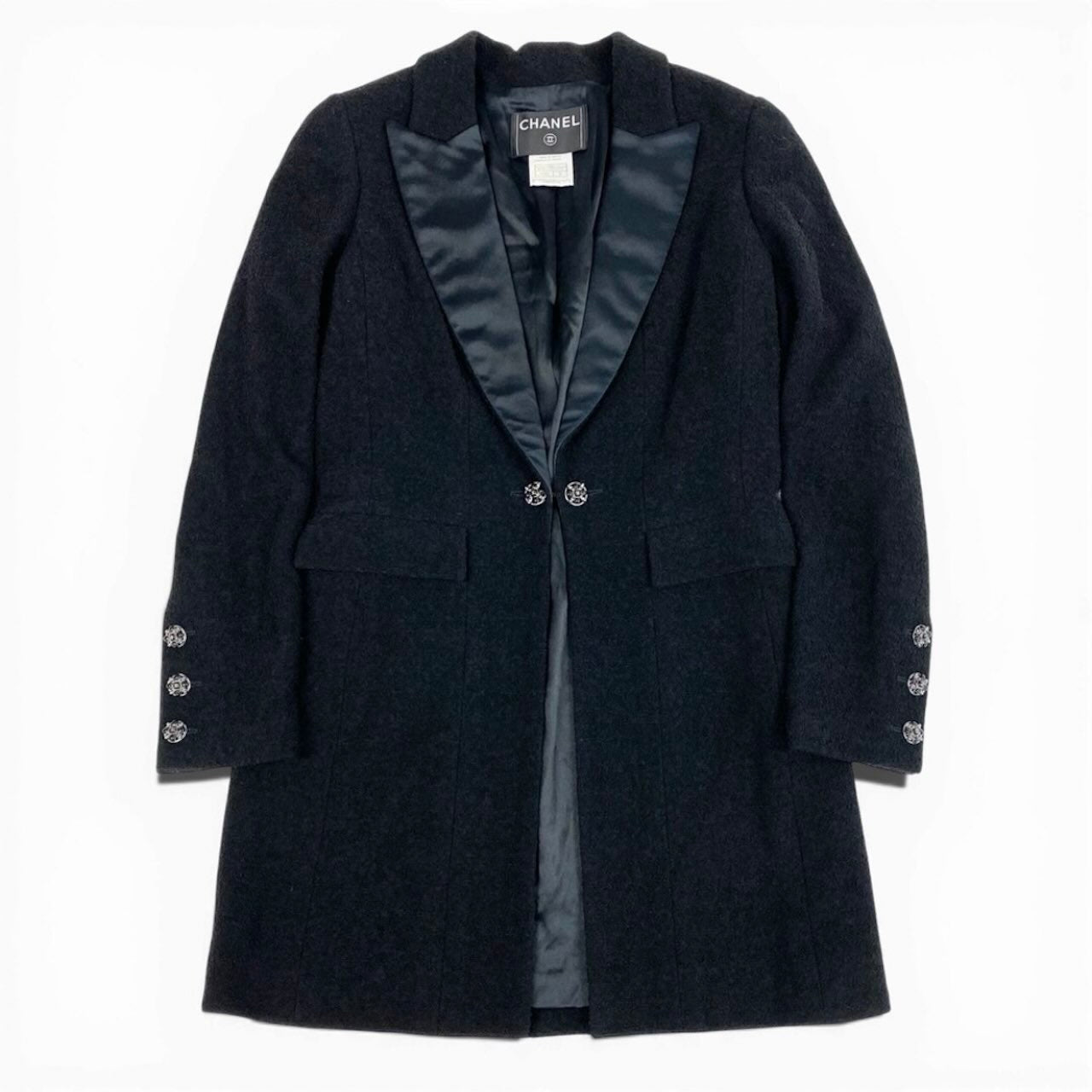 CHANEL シャネル ブラック ウール / ナイロン / シルク P29135 その他アウター レディース SA