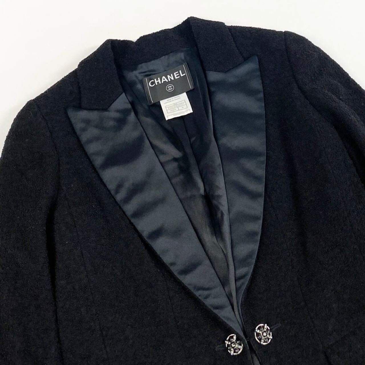 CHANEL シャネル ブラック ウール / ナイロン / シルク P29135 その他アウター レディース SA