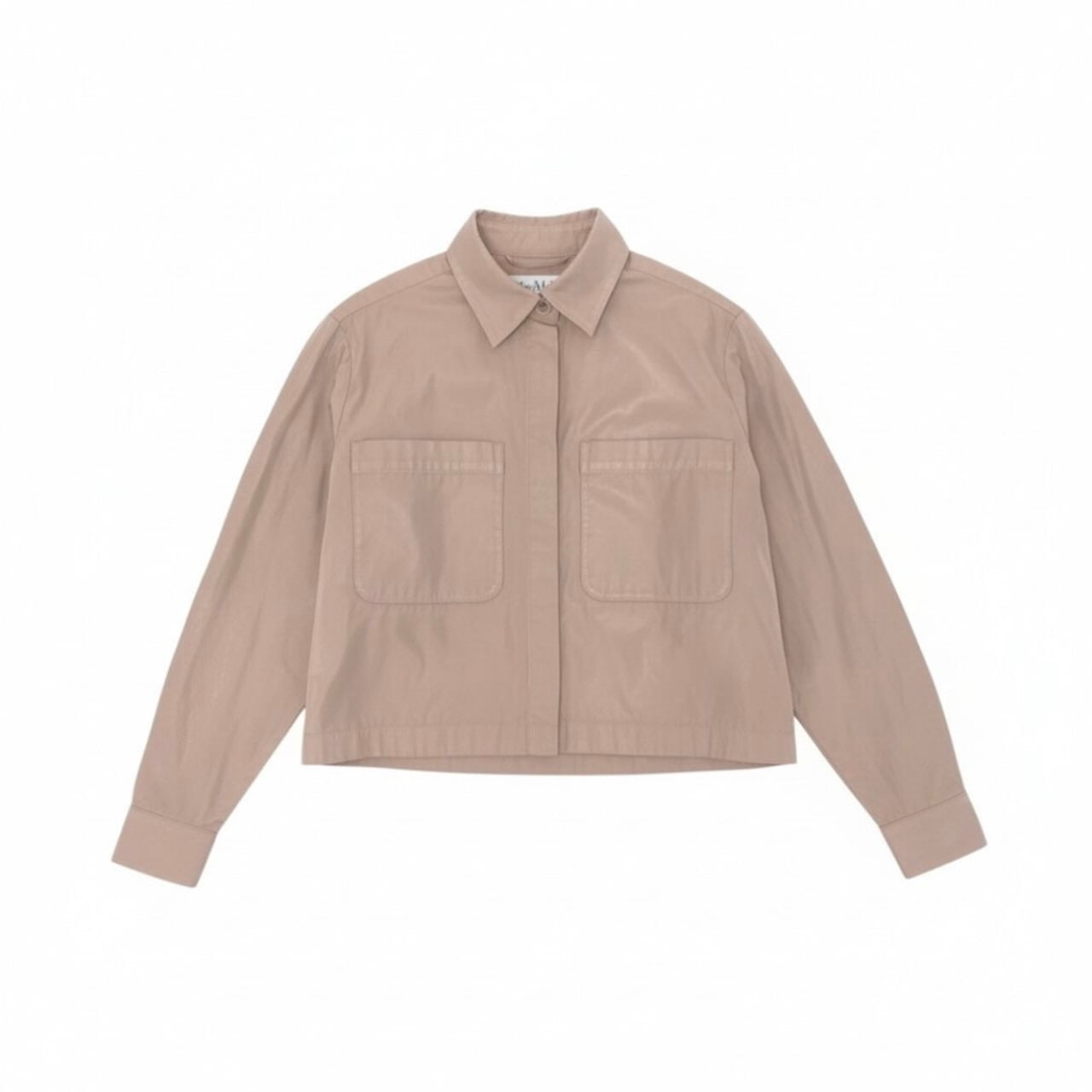 MAX MARA マックスマーラ 2024年 クロップドジャケット 長袖シャツ ピンク ポリエステル その他アウター レディース ABP