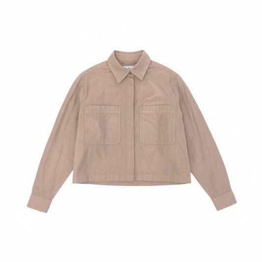 MAX MARA マックスマーラ 2024年 クロップドジャケット 長袖シャツ ピンク ポリエステル その他アウター レディース ABP