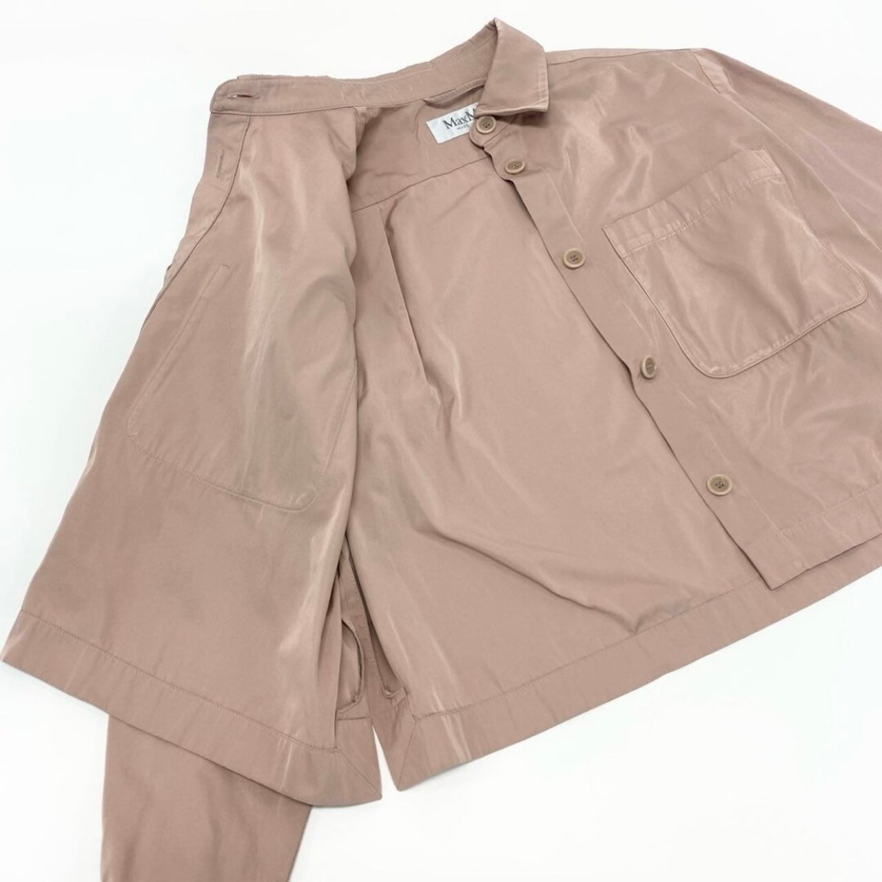 MAX MARA マックスマーラ 2024年 クロップドジャケット 長袖シャツ ピンク ポリエステル その他アウター レディース ABP