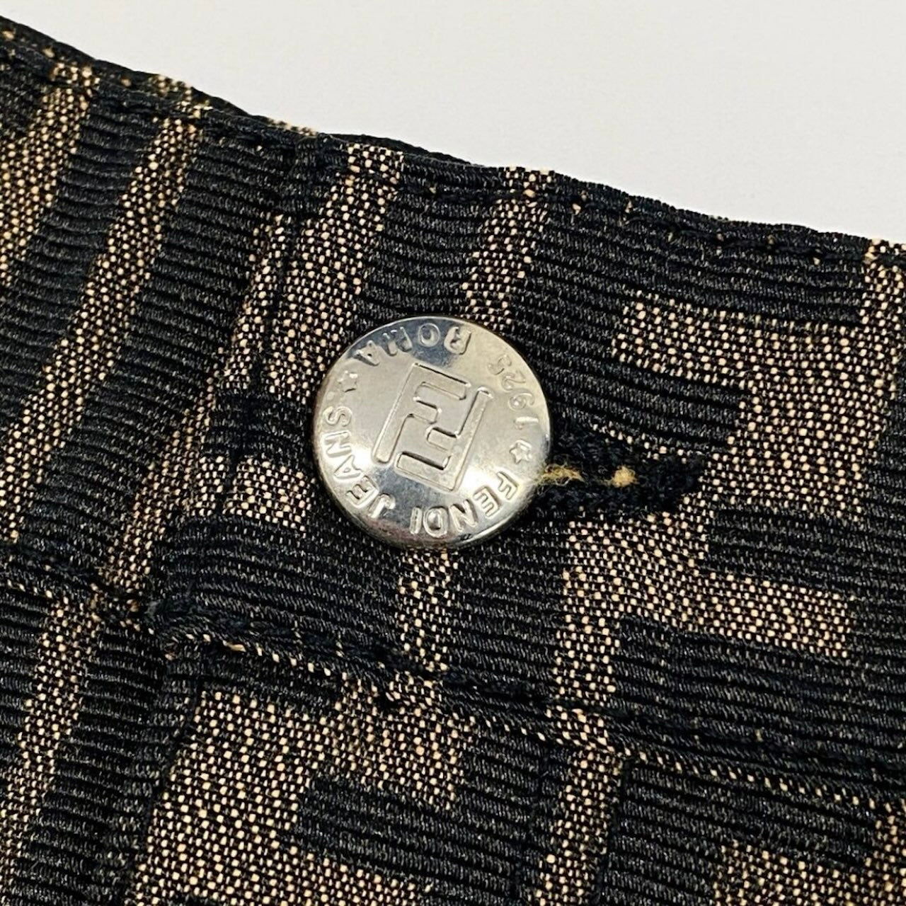 FENDI フェンディ タイトミニスカート ズッカ柄 ブラウン ポリエステル / コットン ミニスカート レディース ABP