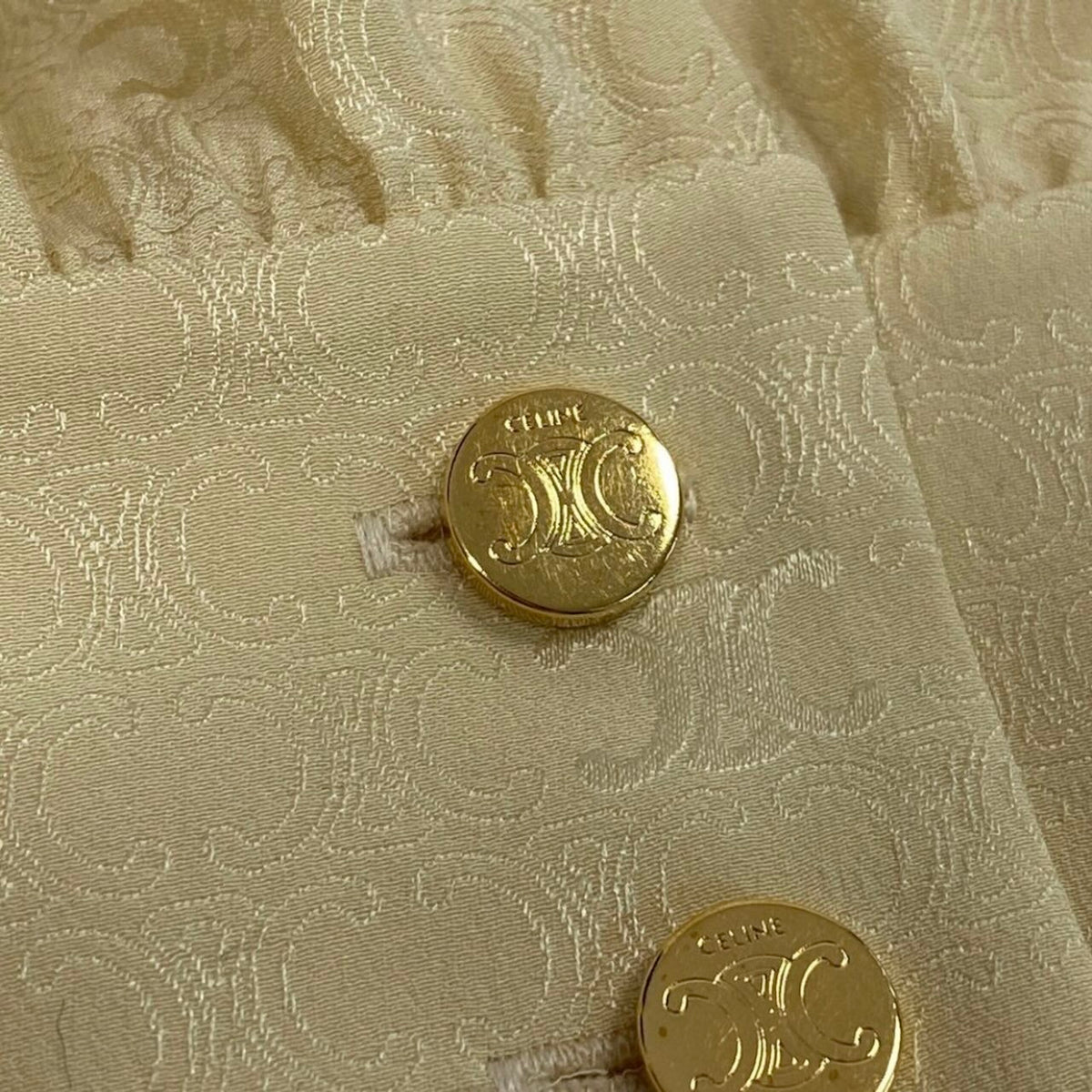 CELINE セリーヌ ラヴァリエール トリオンフ柄 ボウタイ シルクワンピース ロングワンピース ピンク シルク ワンピース レディース SA