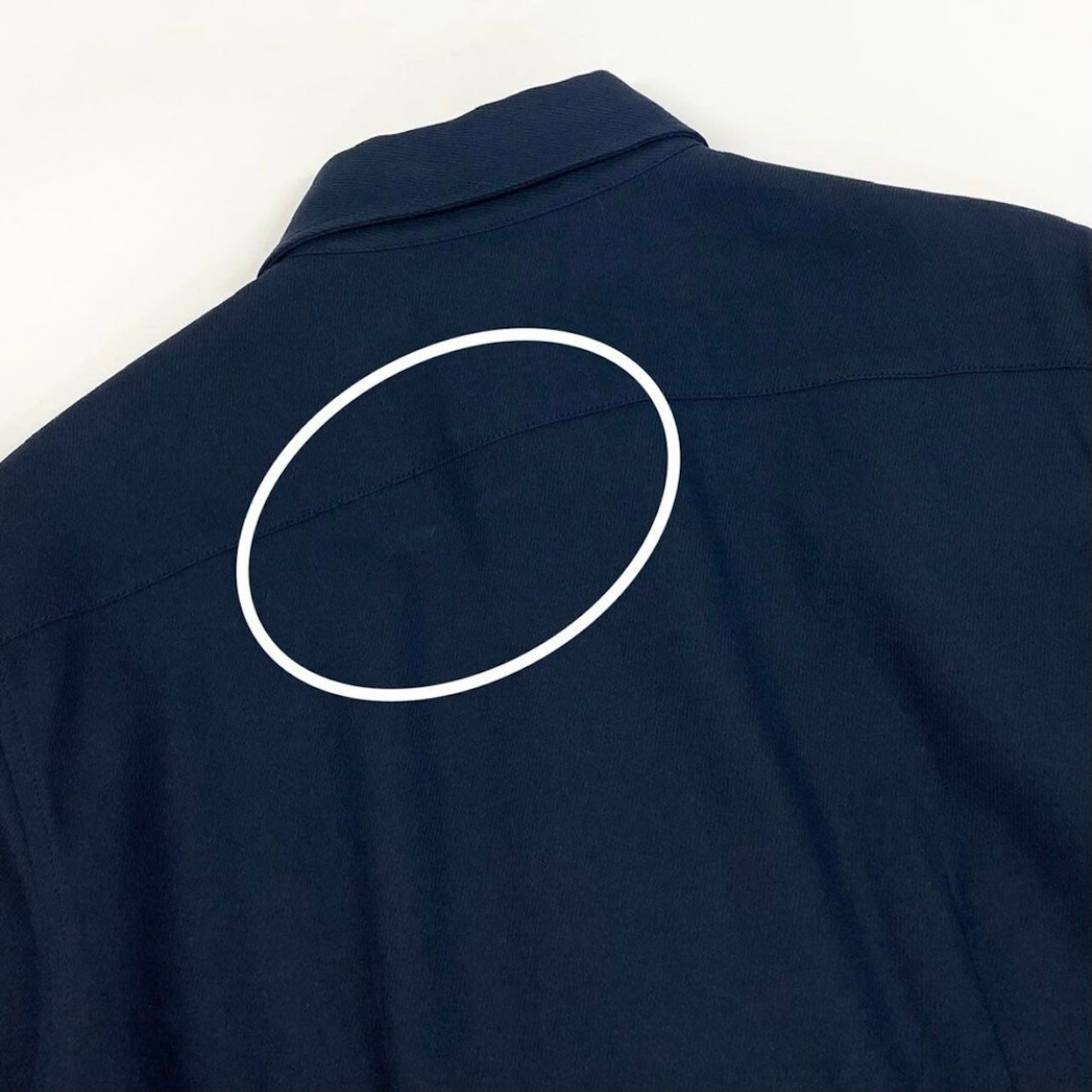 JIL SANDER ジルサンダー シャツワンピース ロングワンピース 半袖 ネイビー コットン / シルク ワンピース レディース AB