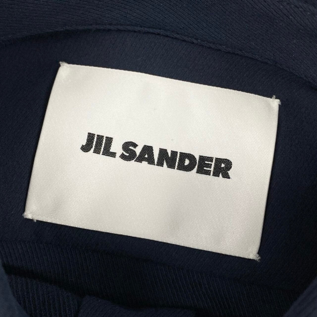 JIL SANDER ジルサンダー シャツワンピース ロングワンピース 半袖 ネイビー コットン / シルク ワンピース レディース AB