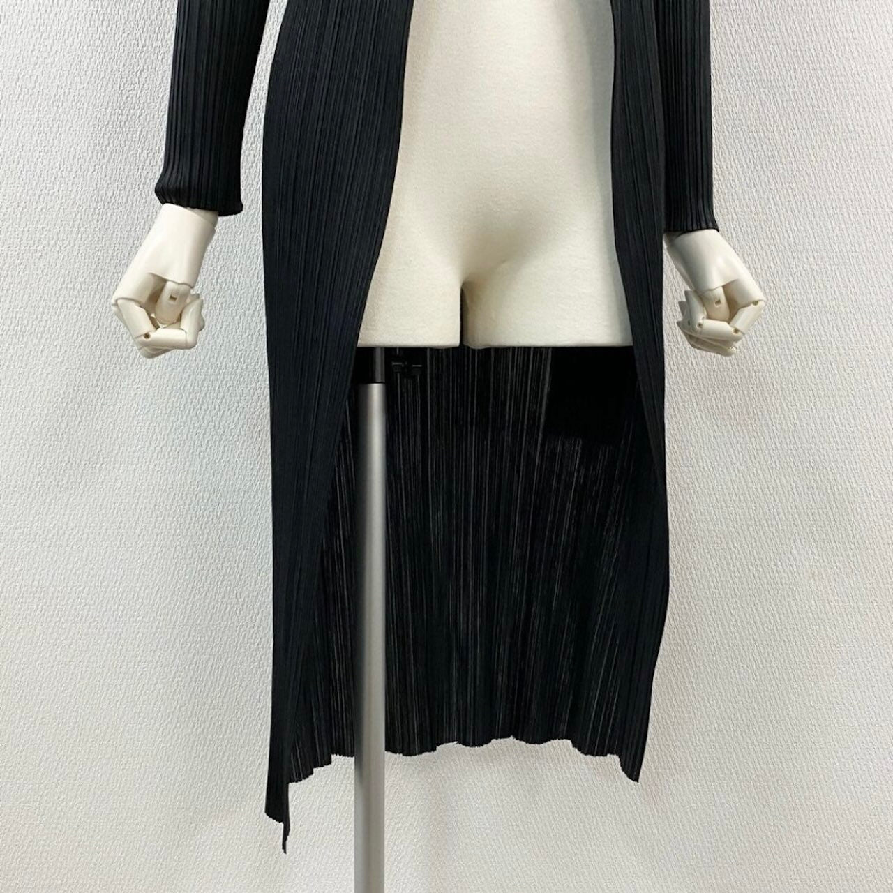 PLEATS PLEASE プリーツプリーズ プリーツロングカーディガン ロングコートカーディガン ブラック ポリエステル PP61-JG605 カーディガン レディース ABP