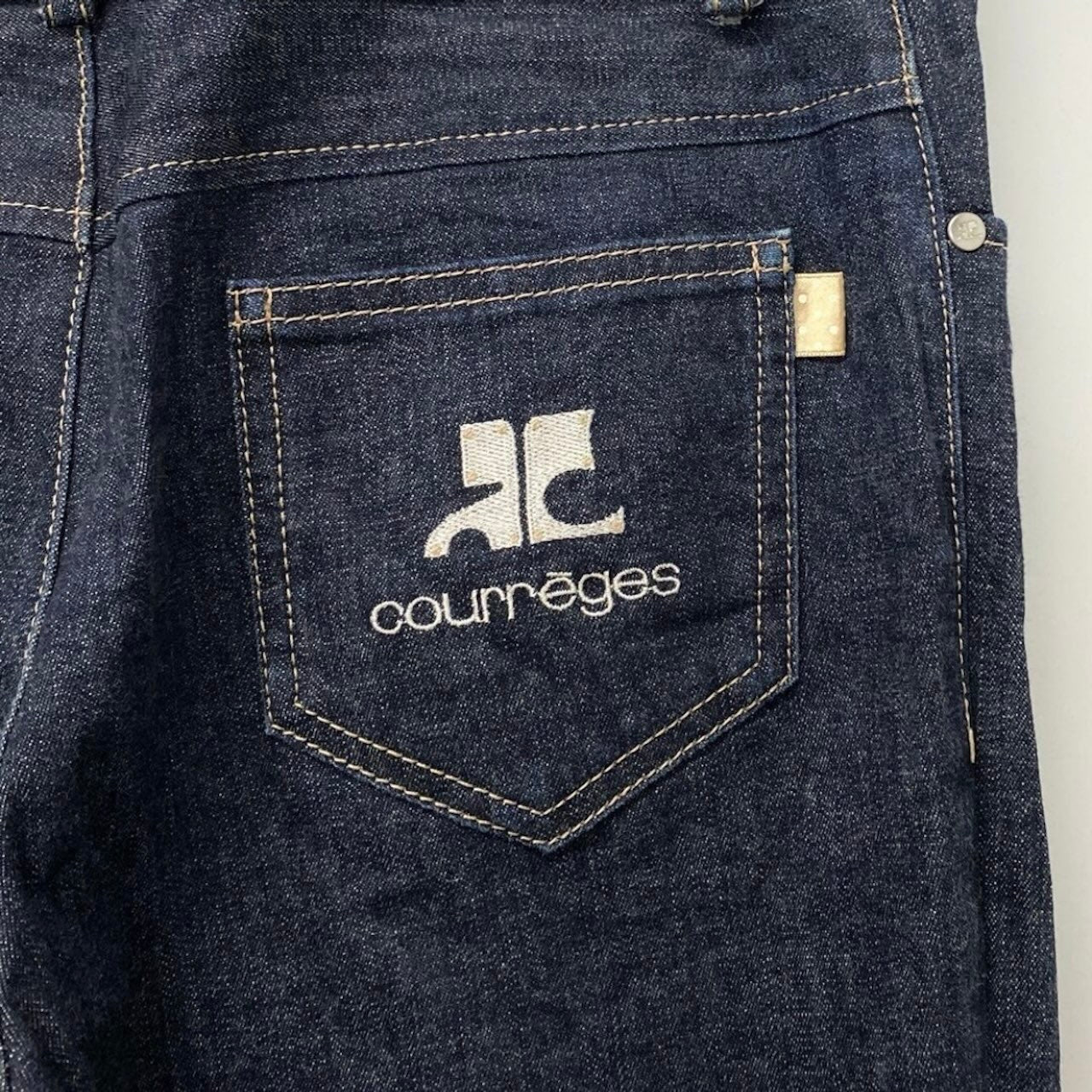 courreges クレージュ インディゴ コットン / ポリウレタン デニムパンツ レディース AB