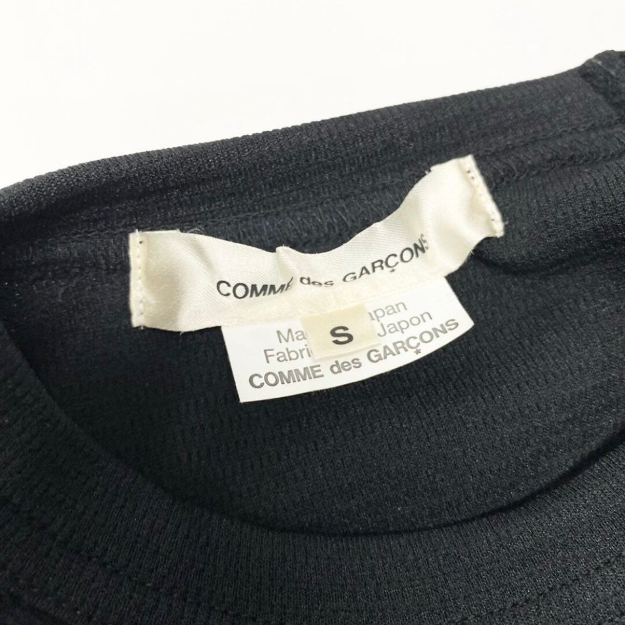 COMME des GARCONS コムデギャルソン 変形カットソー パッチワーク トップス ブラック ポリエステル GL-T018 カットソー レディース AB