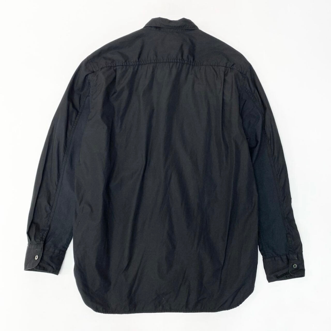 COMME des GARCONS コムデギャルソン パッチワークシャツ 異素材切替 AD2023 ブラック ポリエステル HL-B001 長袖シャツ メンズ B