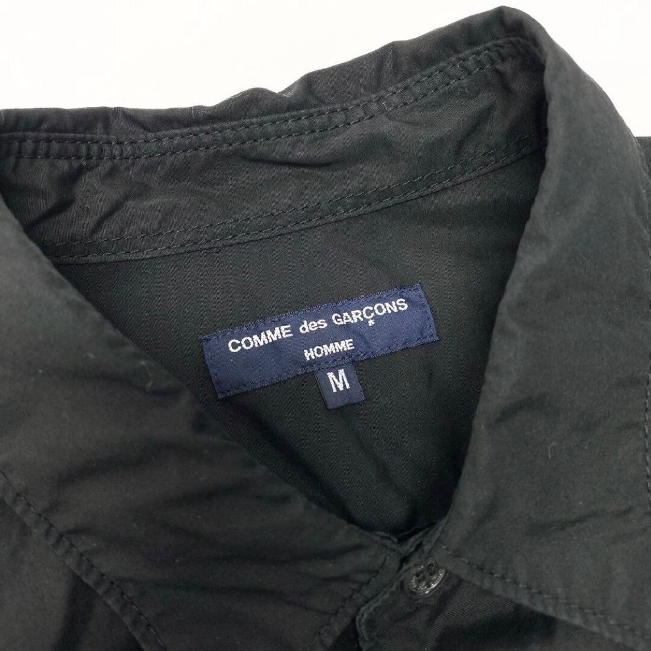 COMME des GARCONS コムデギャルソン パッチワークシャツ 異素材切替 AD2023 ブラック ポリエステル HL-B001 長袖シャツ メンズ B
