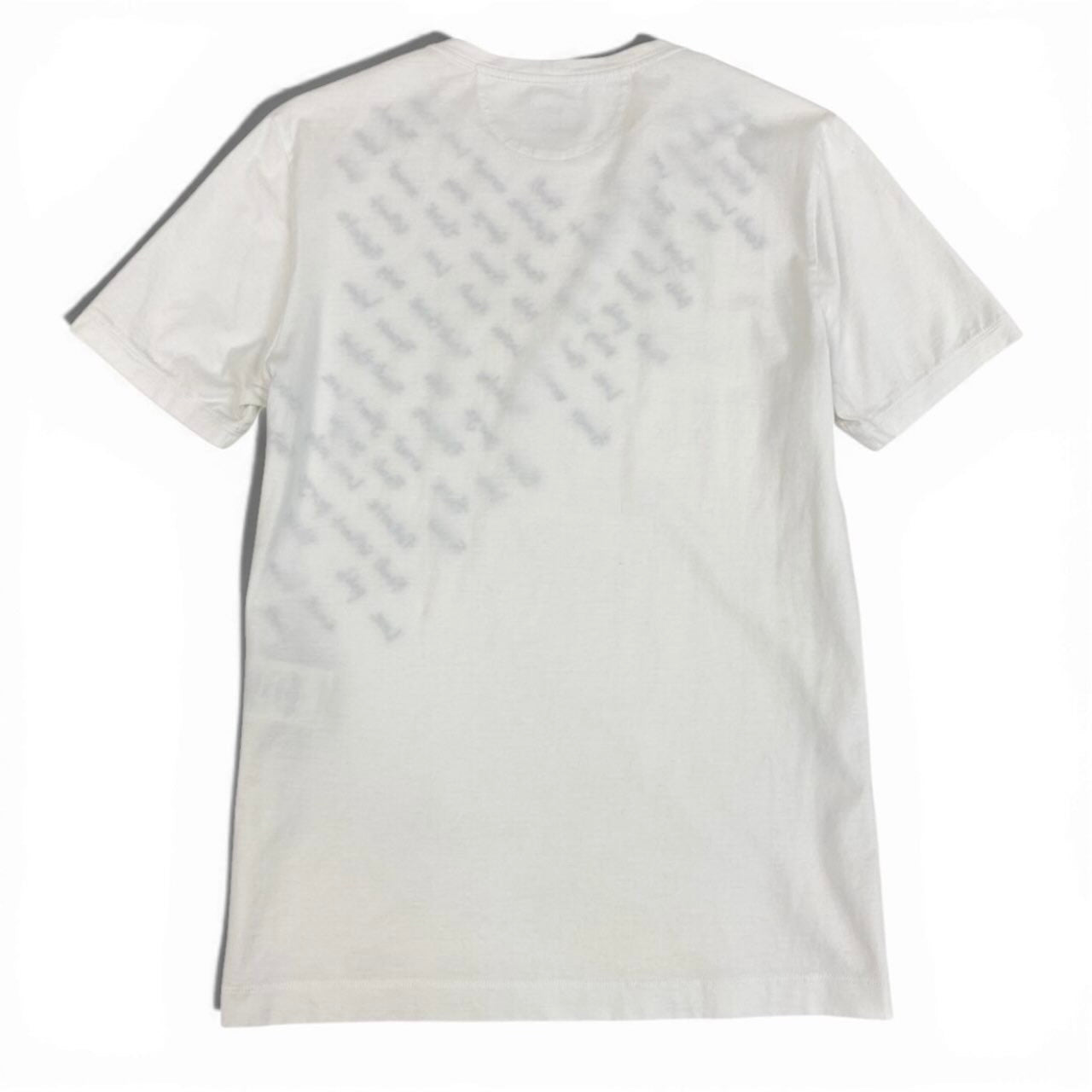 FENDI フェンディ クルーネックTシャツ エンブロイダリーTシャツ 文字刺繍 ホワイト コットン 半袖Ｔシャツ メンズ B