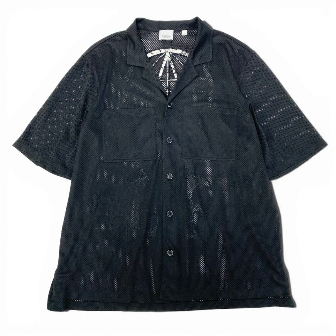 BURBERRY バーバリー バーバリーロンドンイングランド BASKETBALL JERSEY SHIRT ブラック ポリエステル 半袖シャツ メンズ B