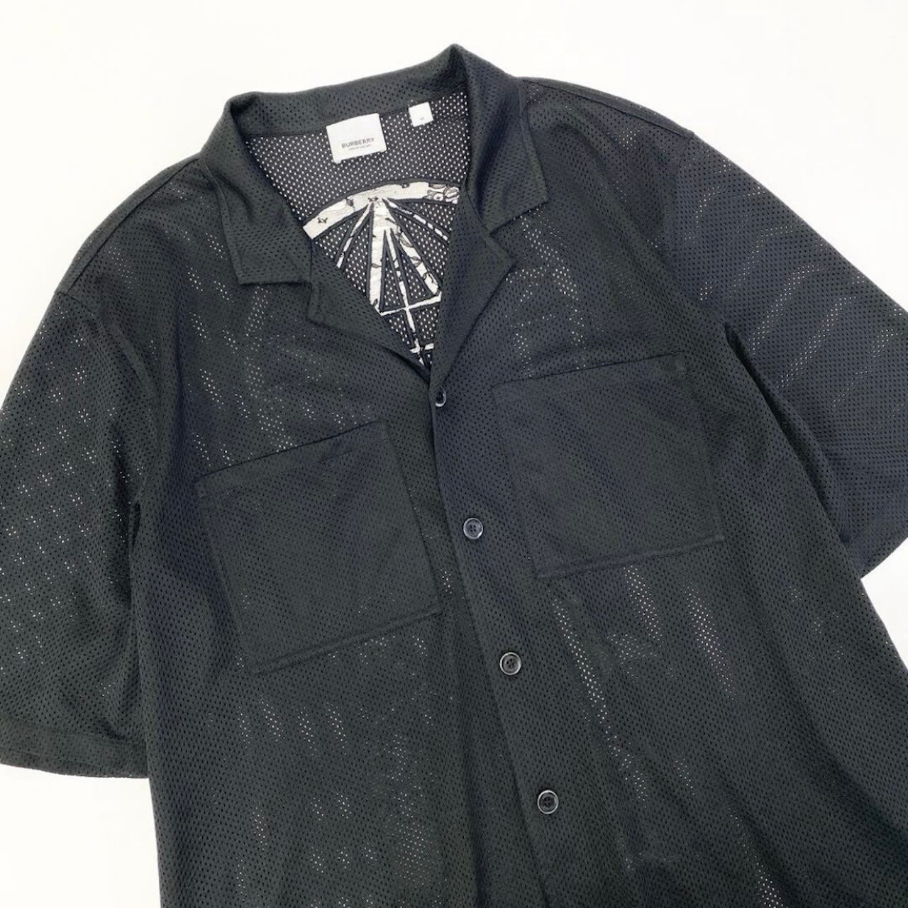 BURBERRY バーバリー バーバリーロンドンイングランド BASKETBALL JERSEY SHIRT ブラック ポリエステル 半袖シャツ メンズ B