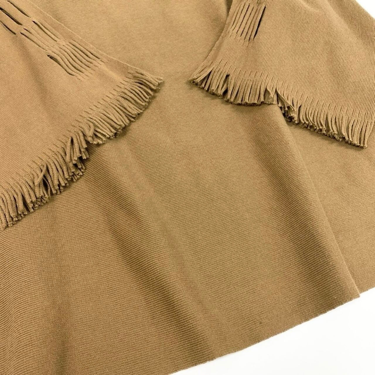 ISSEY MIYAKE A-POC INSIDE イッセイミヤケ エイポック インサイド カットワーク ニットカットソー トップス フリンジ ベージュ コットン / ナイロン IM33KK322 半袖Ｔシャツ レディース AB
