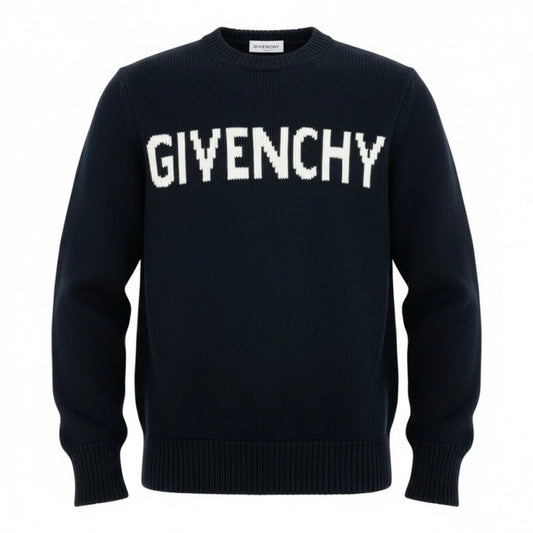 GIVENCHY ジバンシィ フロントロゴ 4G コットンニットセーター ブラック コットン セーター メンズ ABP