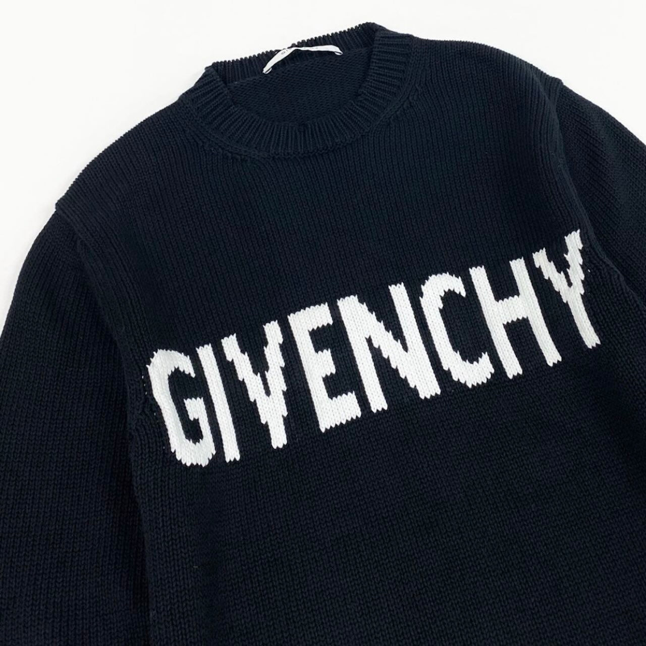 GIVENCHY ジバンシィ フロントロゴ 4G コットンニットセーター ブラック コットン セーター メンズ ABP