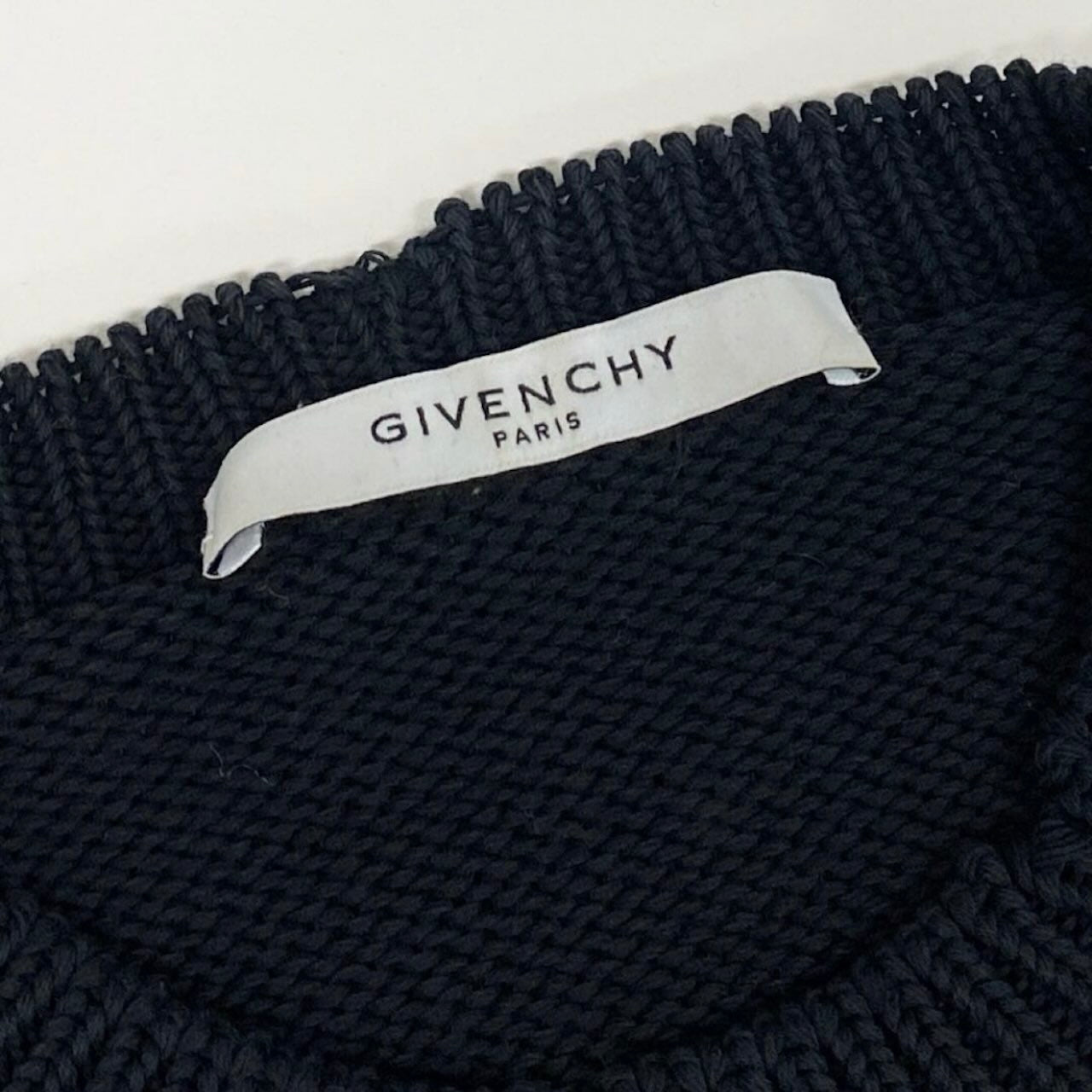 GIVENCHY ジバンシィ フロントロゴ 4G コットンニットセーター ブラック コットン セーター メンズ ABP