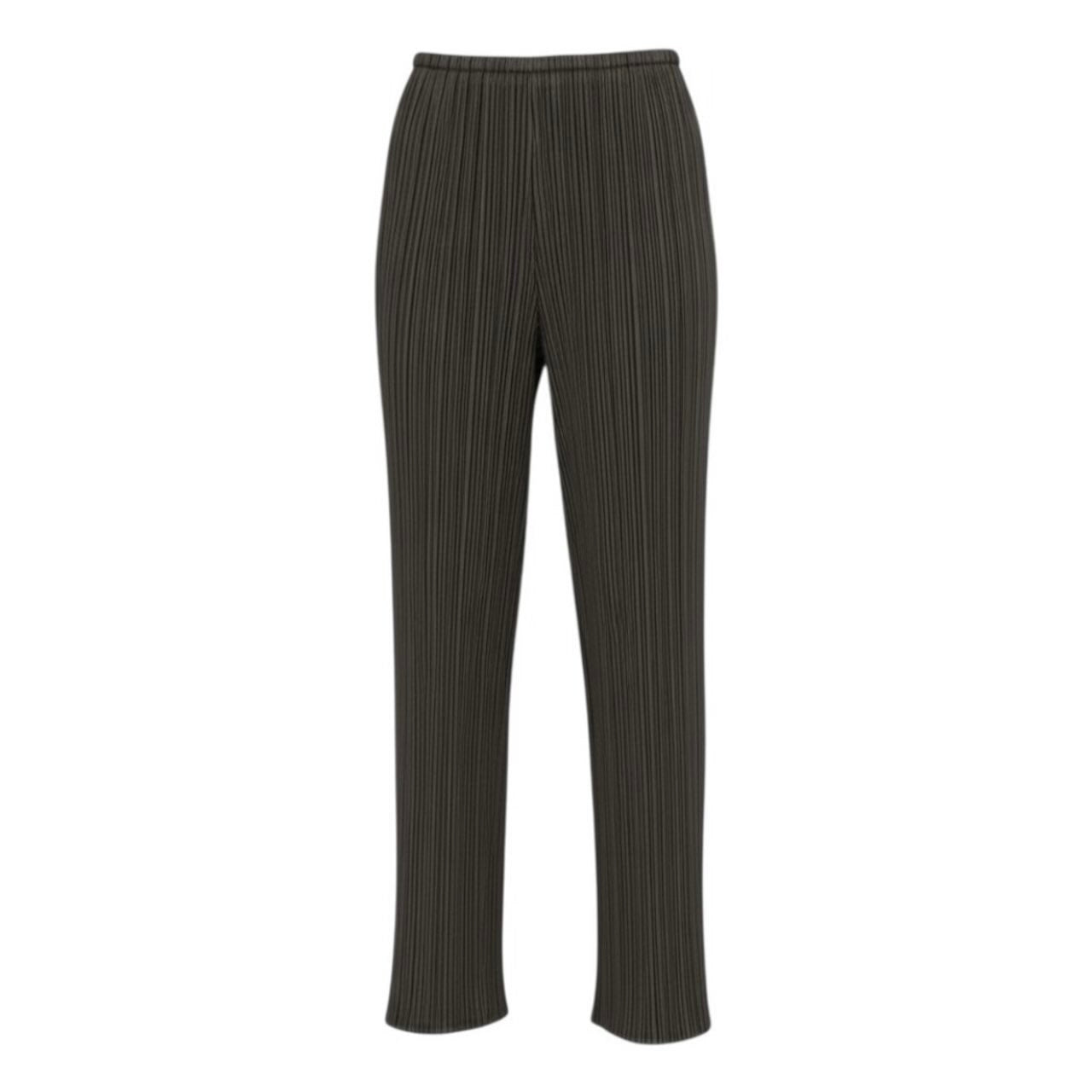 PLEATS PLEASE プリーツプリーズ プリーツパンツ スラックス カーキグリーン ポリエステル パンツ レディース B