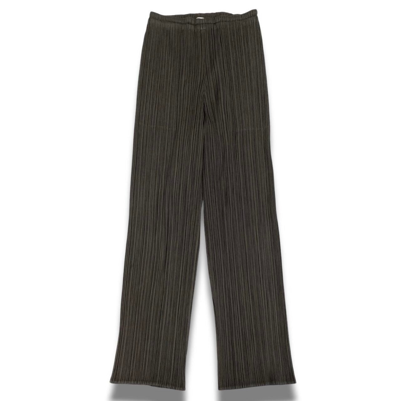 PLEATS PLEASE プリーツプリーズ プリーツパンツ スラックス カーキグリーン ポリエステル パンツ レディース B