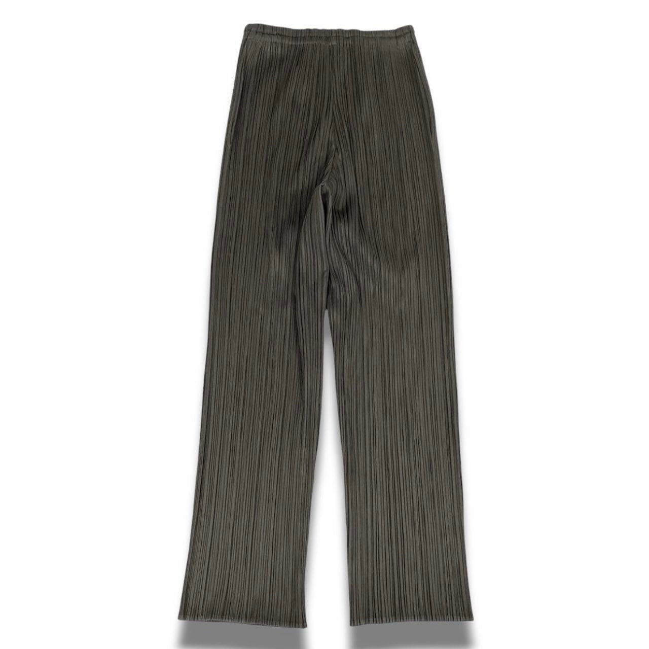 PLEATS PLEASE プリーツプリーズ プリーツパンツ スラックス カーキグリーン ポリエステル パンツ レディース B