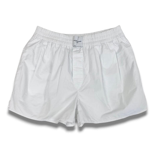 Alexander Wang アレキサンダーワン ウエストロゴ ハーフパンツ ホワイト コットン ショートパンツ レディース B
