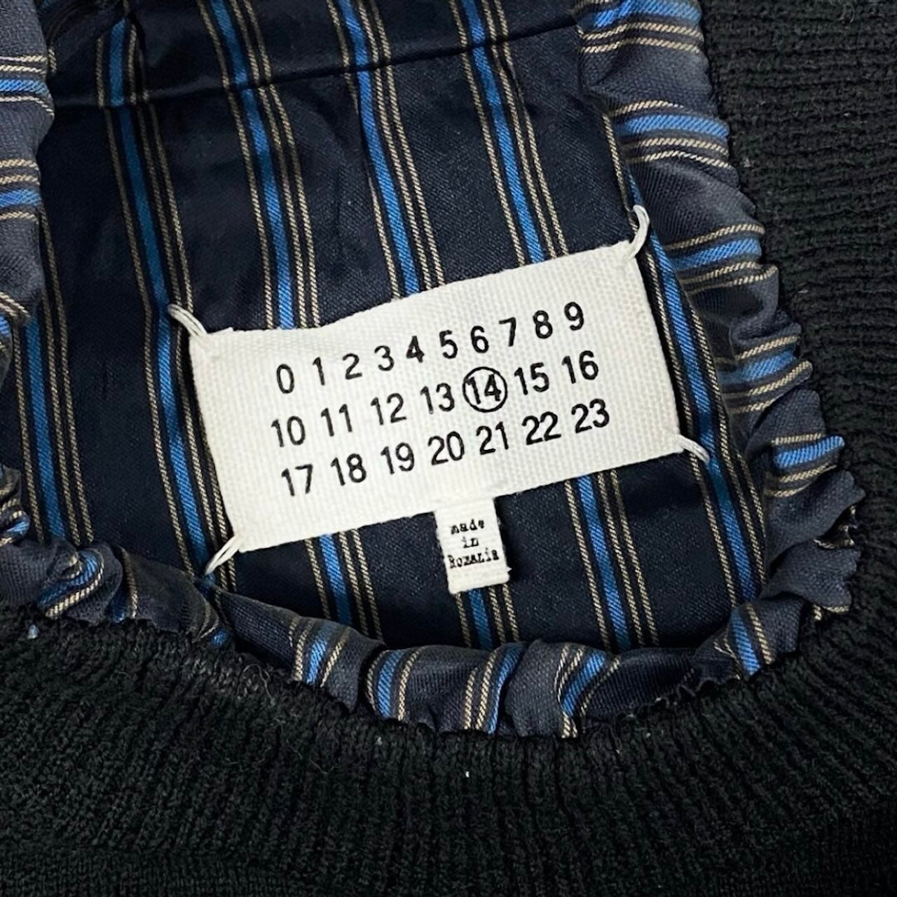 Maison Margiela メゾン マルジェラ 2021AW デストロイ加工 レイヤード ニットセーター 4つタグ ブラック ウール / ポリエステル / アセテート セーター メンズ ABP