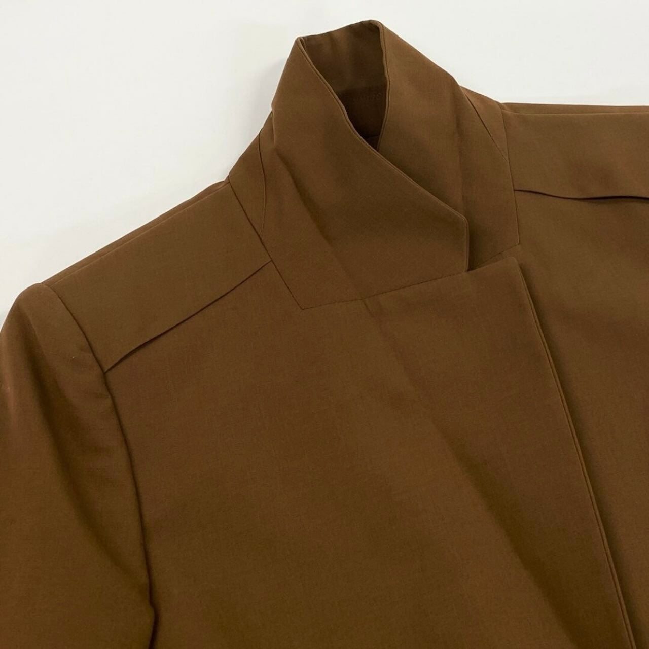 Salvatore Ferragamo サルヴァトーレフェラガモ Belted Half Coat Jacket Camel Cotton Gold Logo Button キャメル コットン テーラードジャケット レディース B