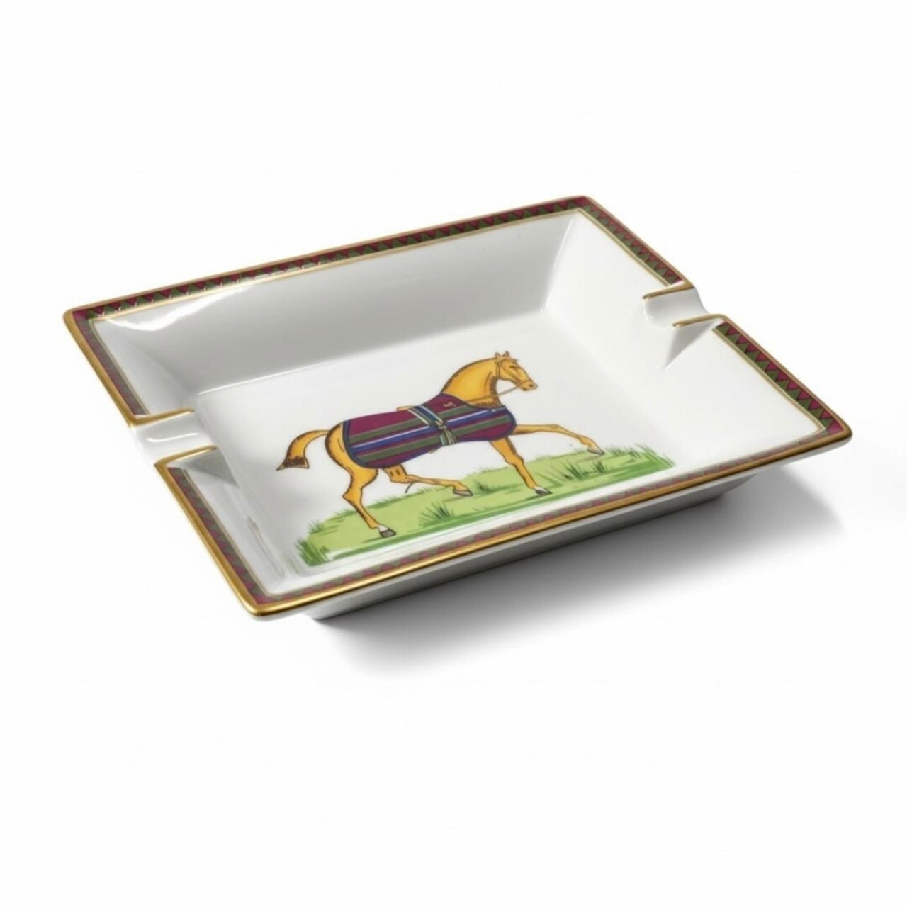 HERMES エルメス Cigar Ashtray Horse マルチカラー 陶器 アッシュトレイ レディース ABP