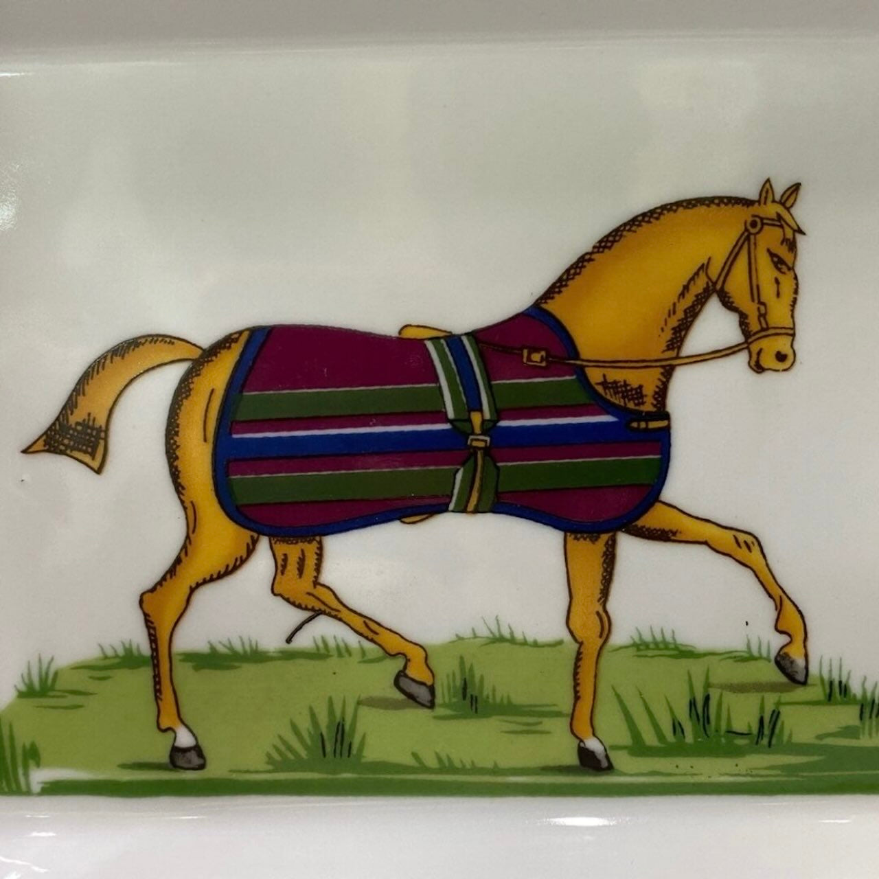 HERMES エルメス Cigar Ashtray Horse マルチカラー 陶器 アッシュトレイ レディース ABP