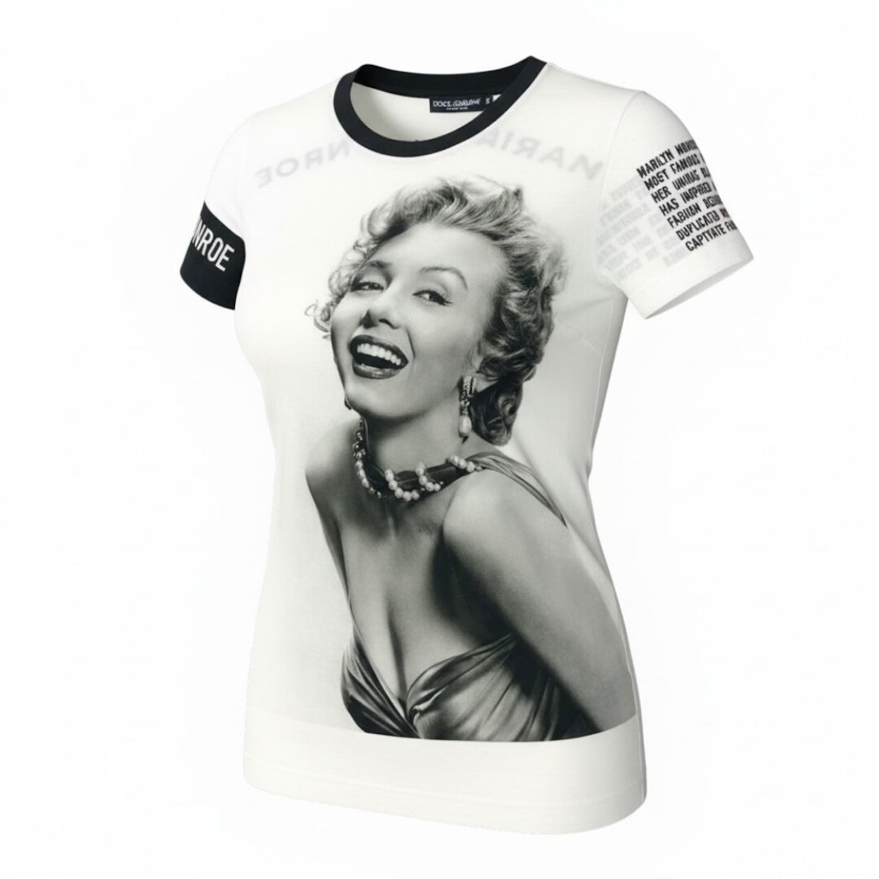 DOLCE&GABBANA ドルチェアンドガッバーナ マリリンモンロー Tシャツ Marilyn Monroe T-shirt ホワイト コットン 半袖Ｔシャツ レディース SA
