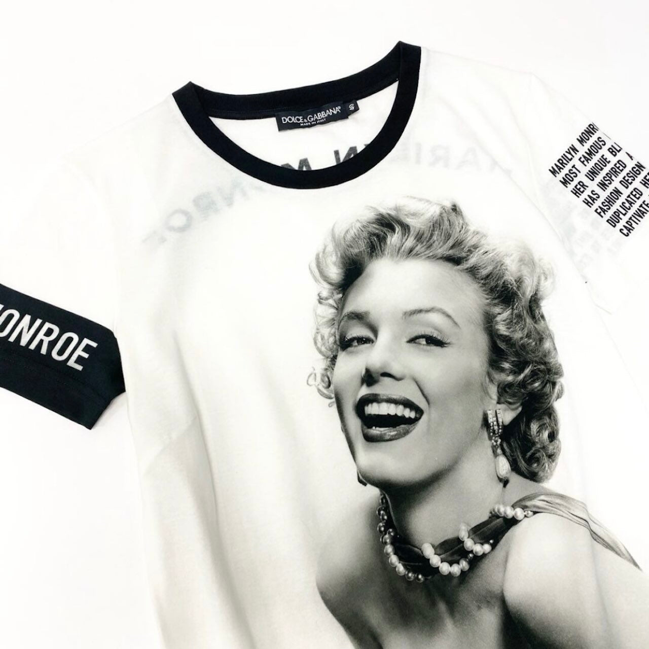 DOLCE&GABBANA ドルチェアンドガッバーナ マリリンモンロー Tシャツ Marilyn Monroe T-shirt ホワイト コットン 半袖Ｔシャツ レディース SA