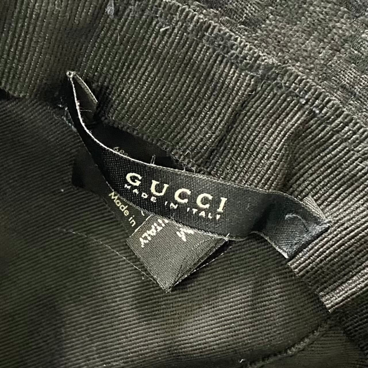 GUCCI グッチ ゴールドプレート GGキャンバス バケットハット ブラック ハット レディース ABP