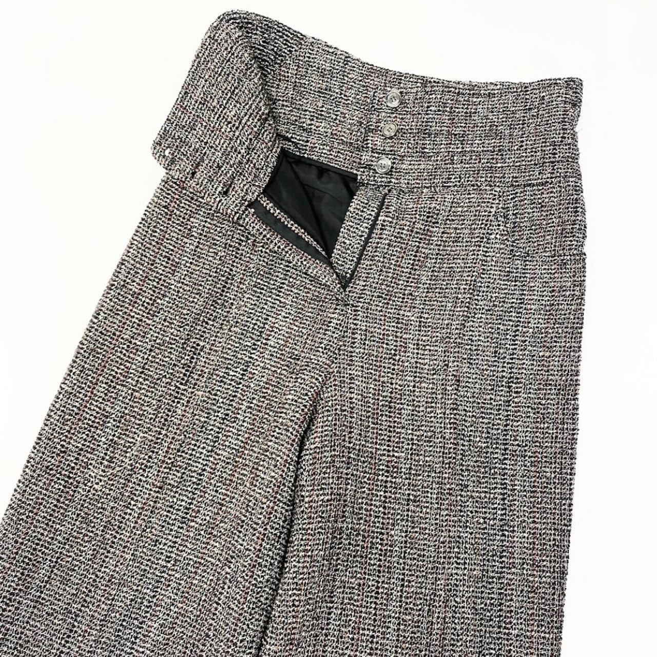 CHANEL シャネル ヴィンテージ 2003SS ツイードセットアップ テーラードジャケット ボトムパンツ マルチカラー コットン / シルク / レーヨン アクリル ポリウレタン ナイロン P21050V12428 セットアップ レディース AB