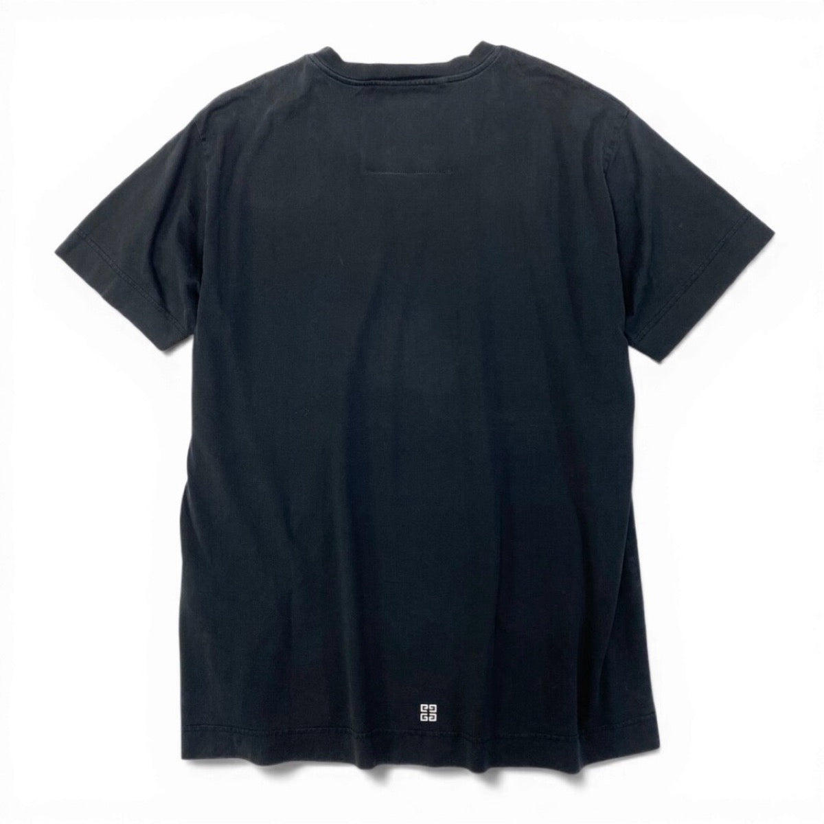 Givenchy ジバンシー ブランドロゴプリント トップス ブラック コットン 半袖Ｔシャツ メンズ AB