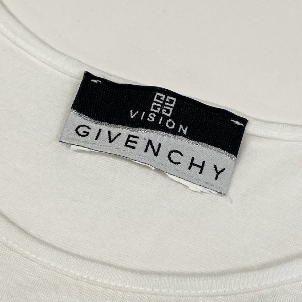 Givenchy ジバンシー リーブブランドロゴ ストレッチ素材 トップスカットソー ホワイト レーヨン / スパンデックス 半袖Ｔシャツ レディース AB