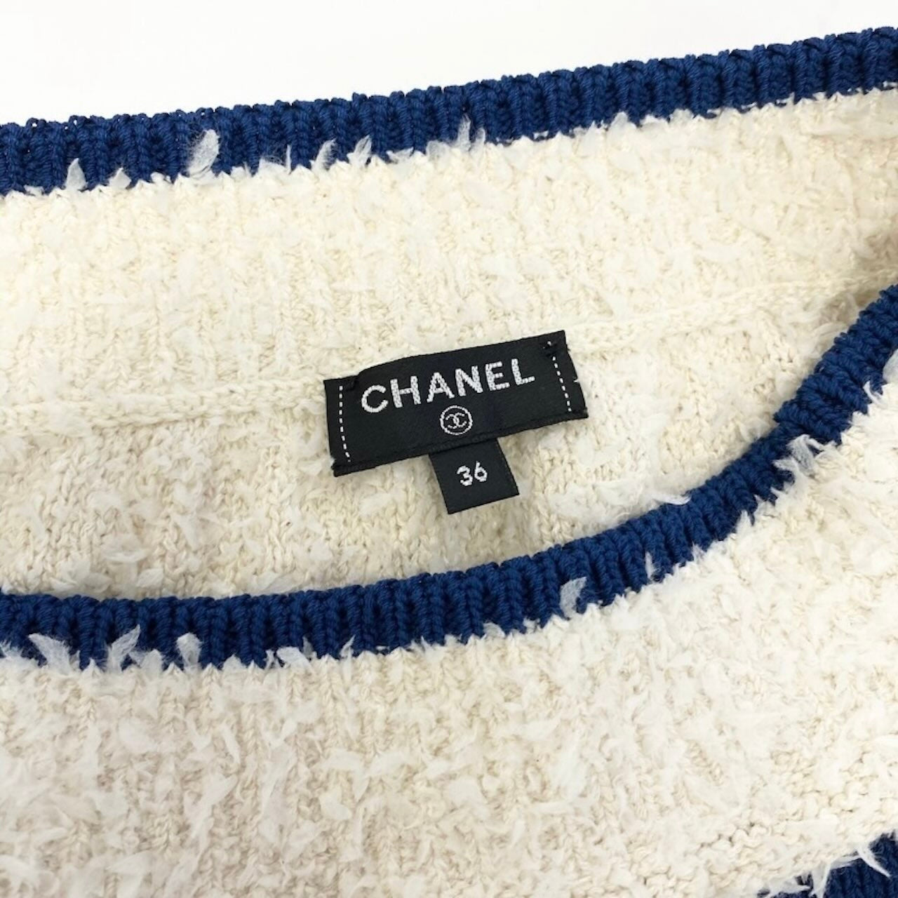 CHANEL シャネル 2019 クルーズライン ミニスカート ココマーク ホワイト ブルー コットン / ポリアミド / シルク スカート レディース ABP