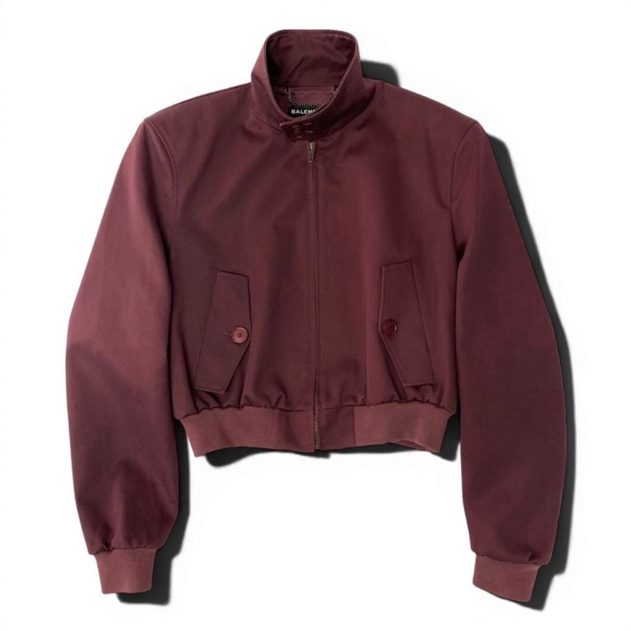 BALENCIAGA バレンシアガ 2017SS デムナ期 ハリントンジャケット アウター ワインレッド コットン / ポリエステル その他アウター メンズ S