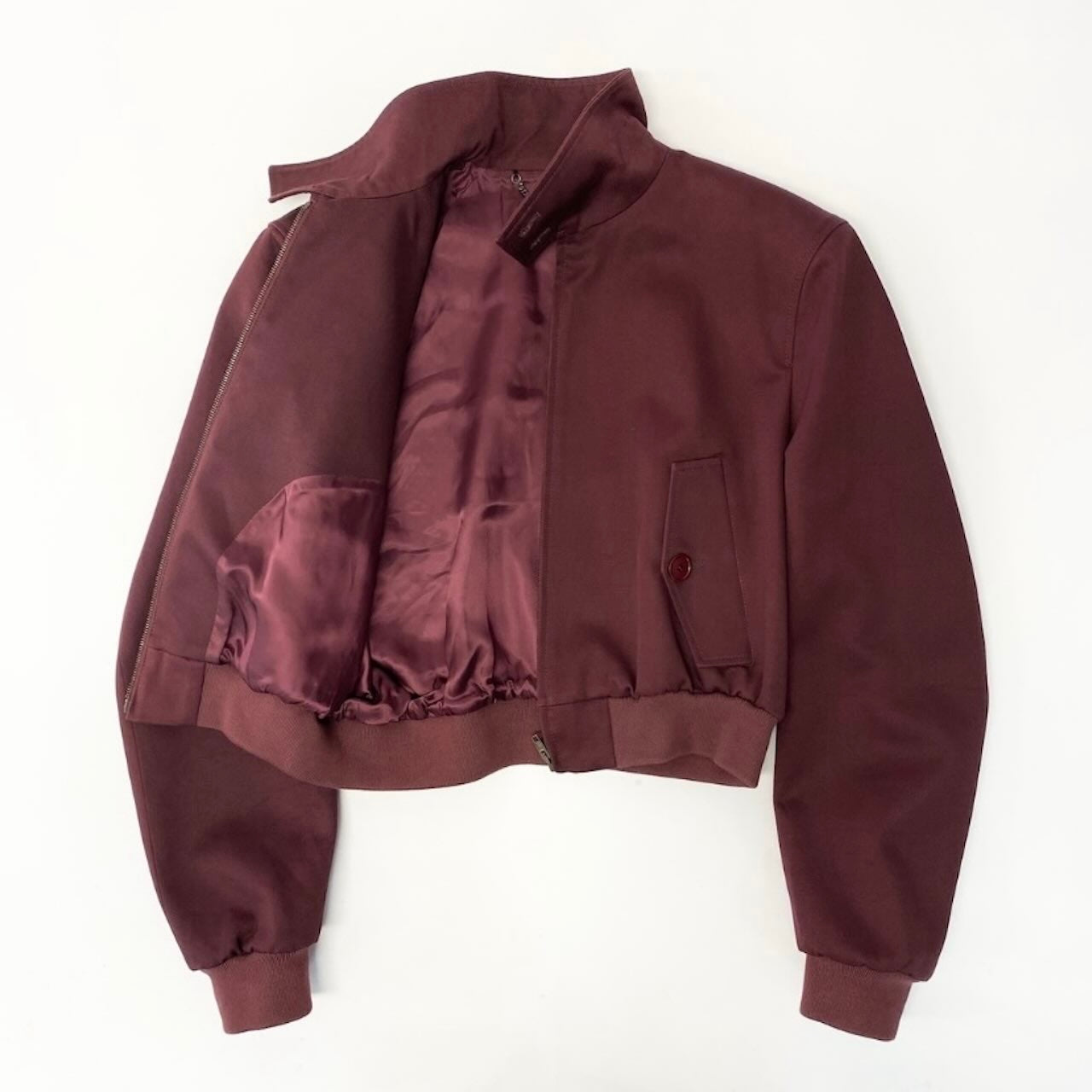 BALENCIAGA バレンシアガ 2017SS デムナ期 ハリントンジャケット アウター ワインレッド コットン / ポリエステル その他アウター メンズ S