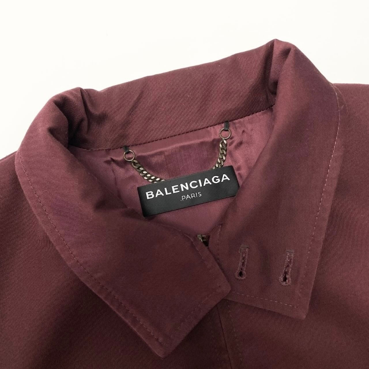 BALENCIAGA バレンシアガ 2017SS デムナ期 ハリントンジャケット アウター ワインレッド コットン / ポリエステル その他アウター メンズ S