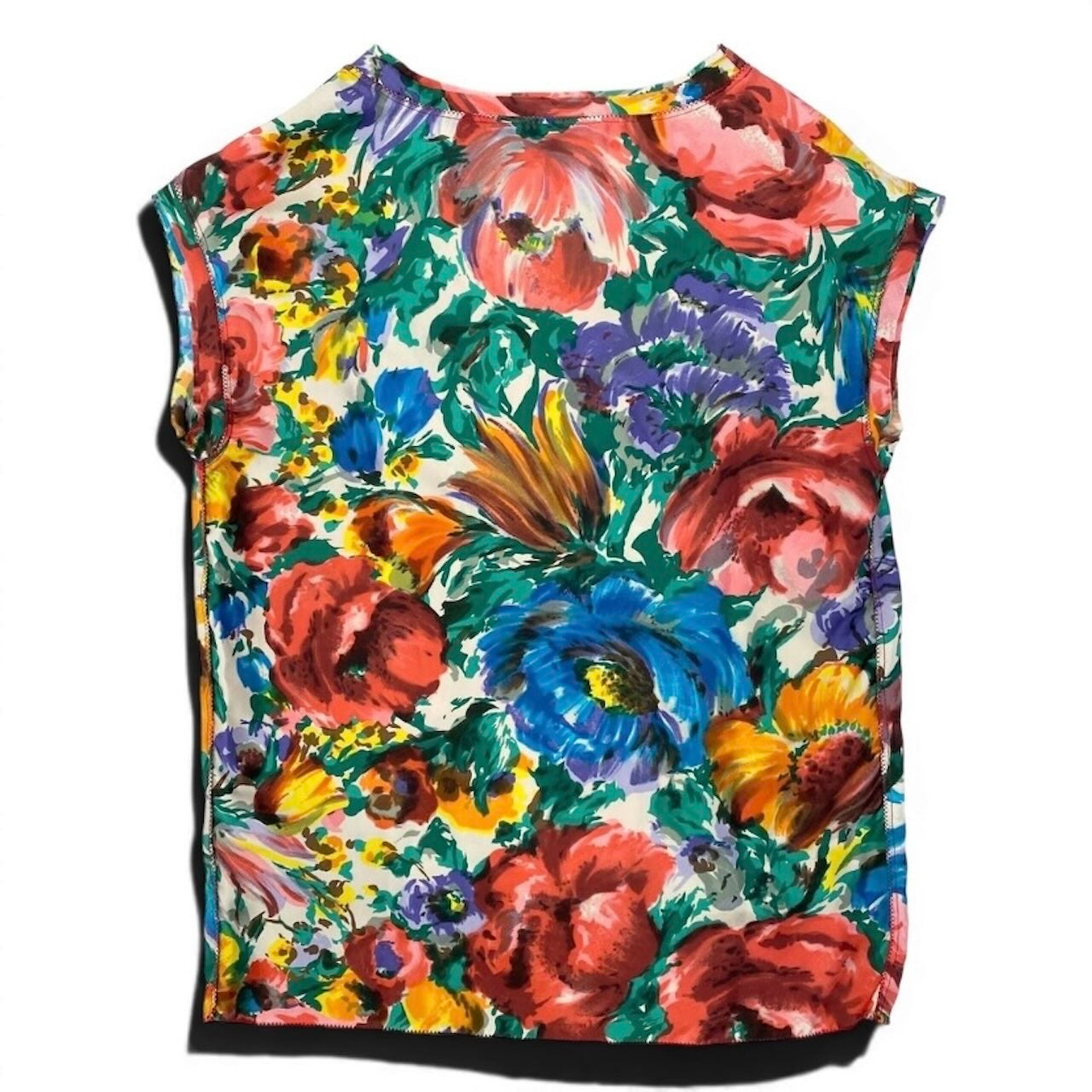 DOLCE&GABBANA ドルチェアンドガッバーナ 花柄 ブラウス ノースリーブブラウス マルチカラー シルク ブラウス レディース SA