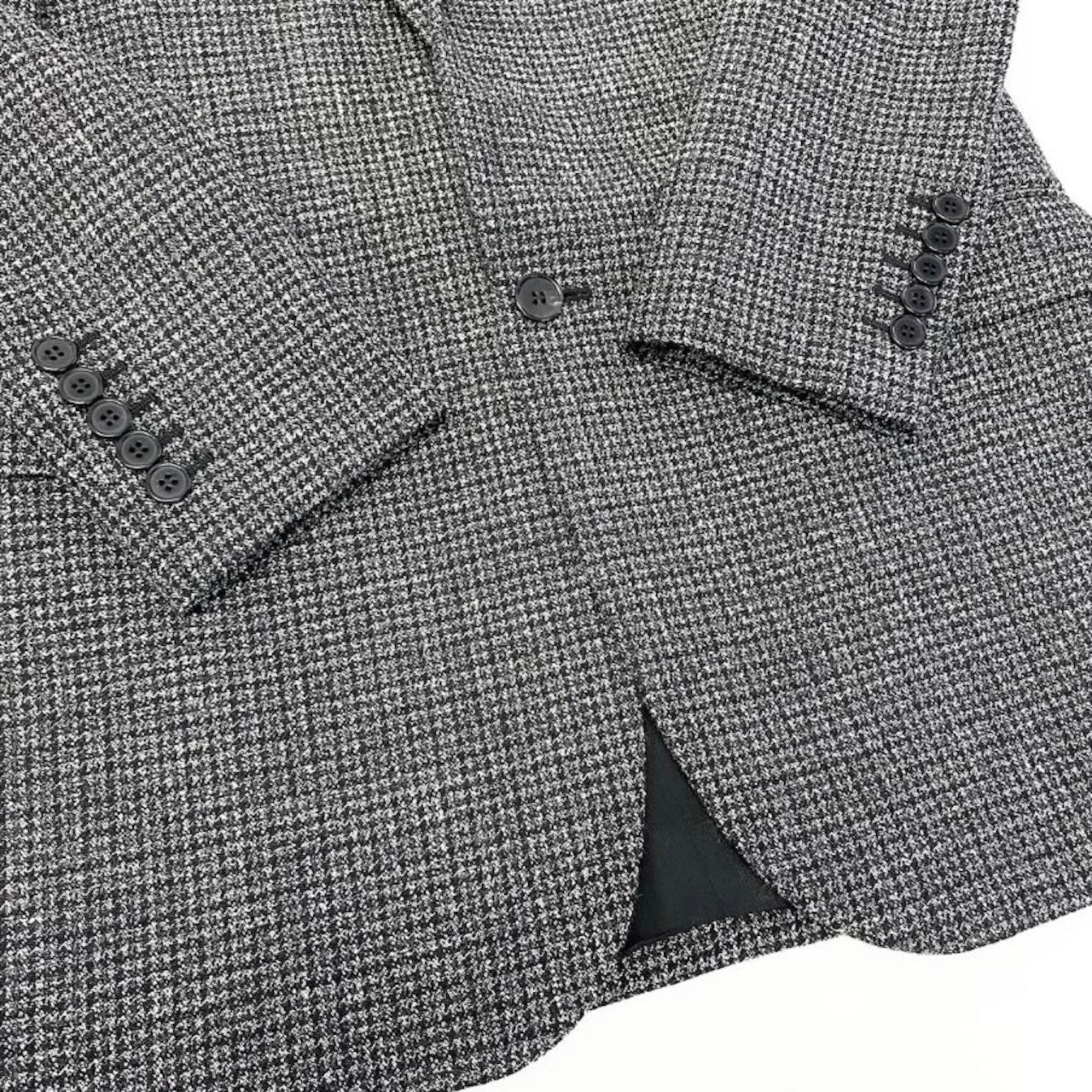 SAINT LAURENT サンローラン ツイードジャケット グレー ウール テーラードジャケット メンズ SA