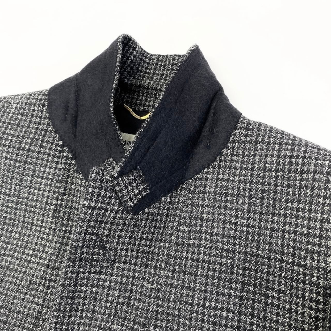 SAINT LAURENT サンローラン ツイードジャケット グレー ウール テーラードジャケット メンズ SA