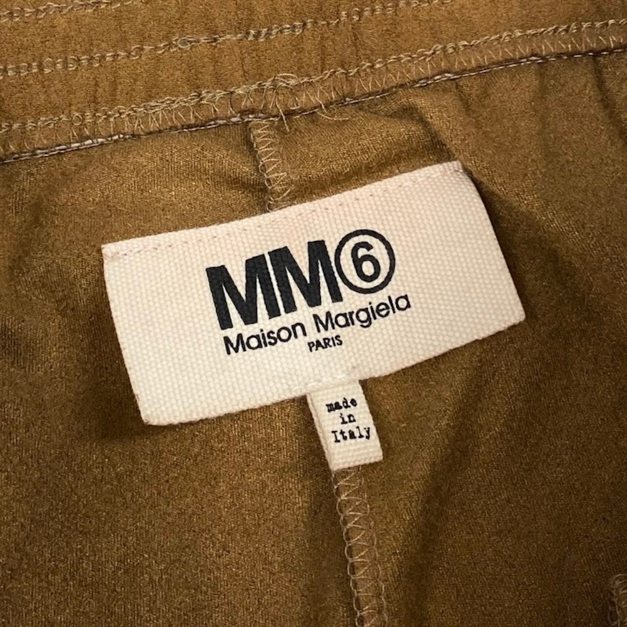 Maison Margiela メゾン マルジェラ MM6 スウェードパンツ イージーパンツ ロング ブラウン スウェード パンツ レディース AB