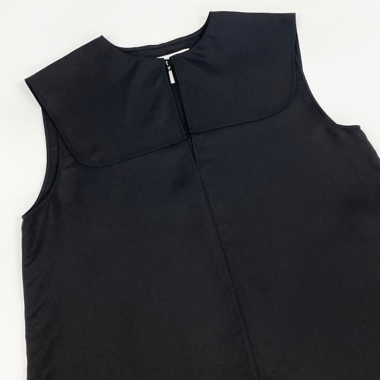 JIL SANDER ジルサンダー 襟付 ノースリーブブラウス ブラック レーヨン / シルク ブラウス レディース ABP
