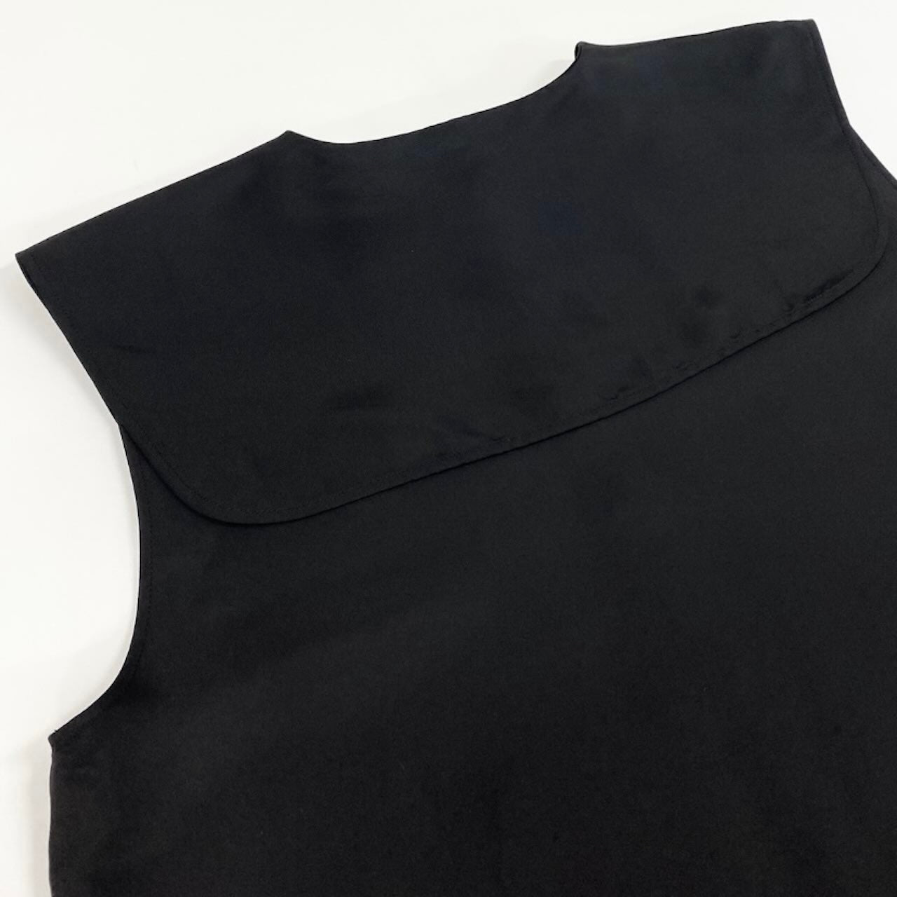 JIL SANDER ジルサンダー 襟付 ノースリーブブラウス ブラック レーヨン / シルク ブラウス レディース ABP