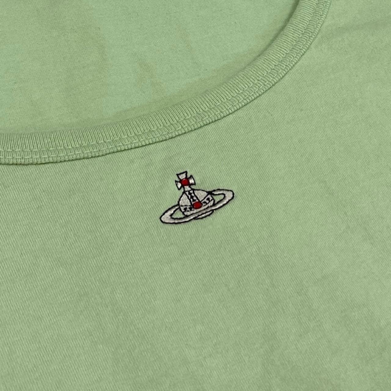 Vivienne Westwood Red Label ヴィヴィアンウエストウッド レッドレーベル オーブ刺繍 カットソー ライトグリーン コットン 半袖Ｔシャツ レディース ABP