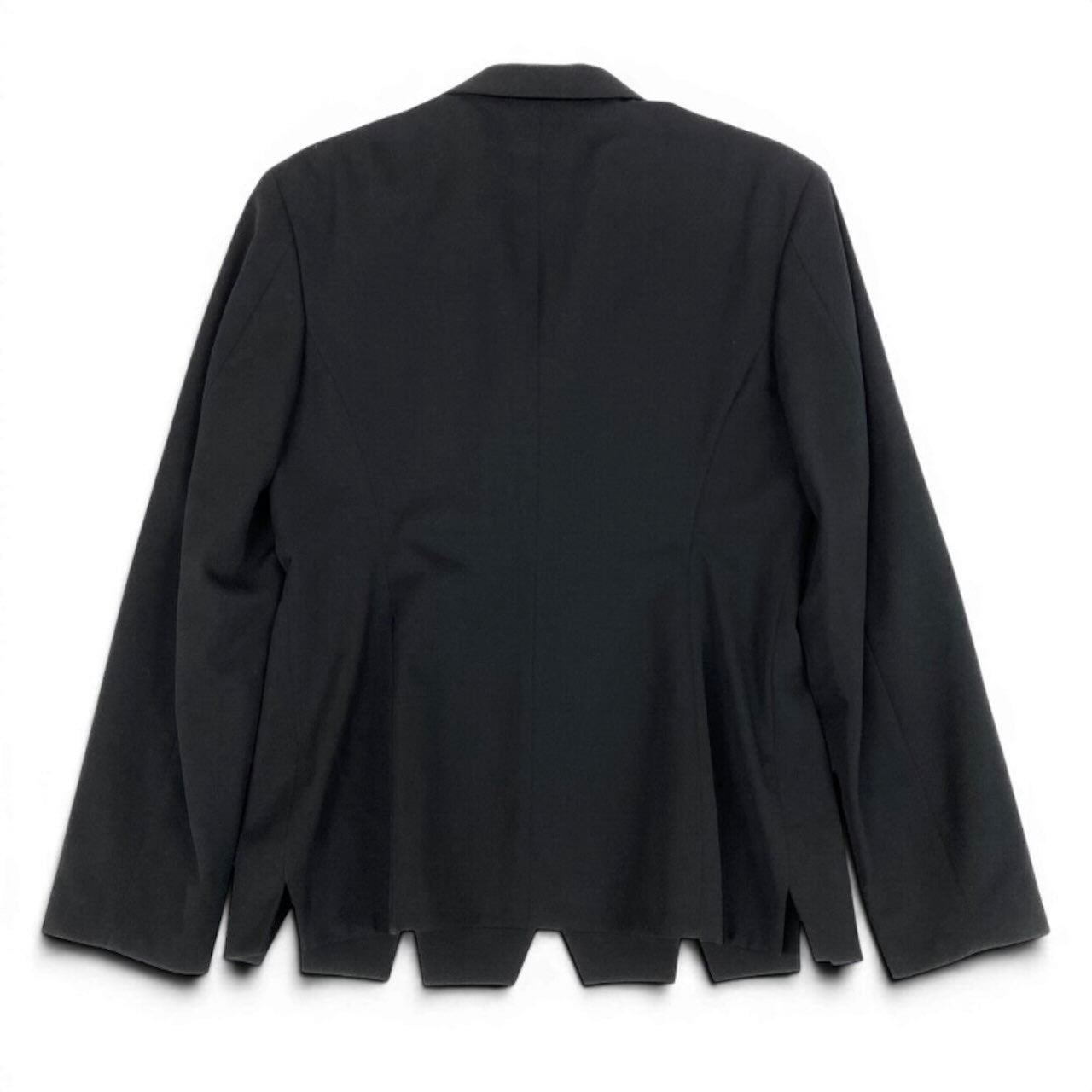 Yohji Yamamoto ヨウジヤマモト Y's ウールジャケット デザインカット ブラック ウール / キュプラ テーラードジャケット レディース B